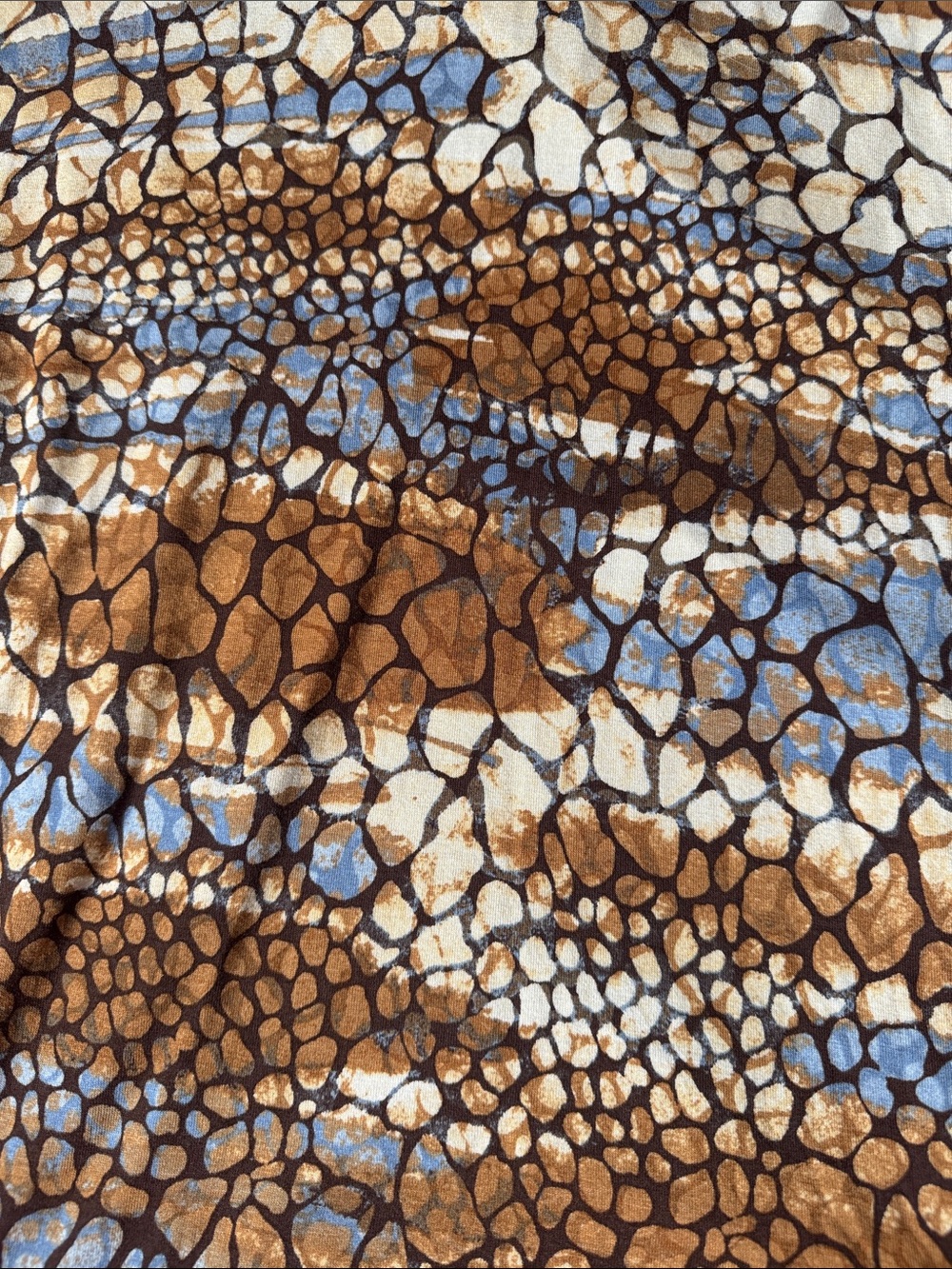 Ruby Rd petite Animal Print Turtleneck Tunic in Browns & Blue size PXL - Picture 4 of 6